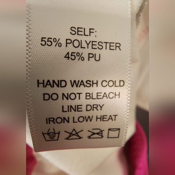 Women's Bubblegum Faux Leather Jogger Pants - Picture 11 of 11